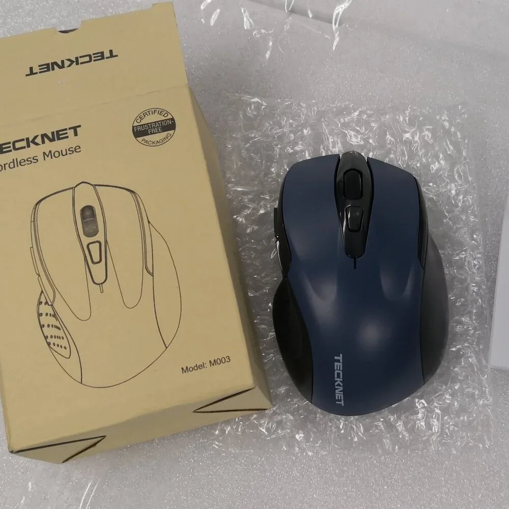 Blue Tecknet M003 Quiet Wireless Mouse 6 Buttons & Adjustable DPI Levels